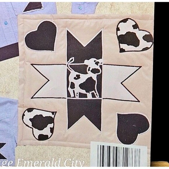 Vtg Complete Kit with Iron- on Adhesive Backing Cow Theme Stan Rising Co. 1993 - Picture 6 of 7